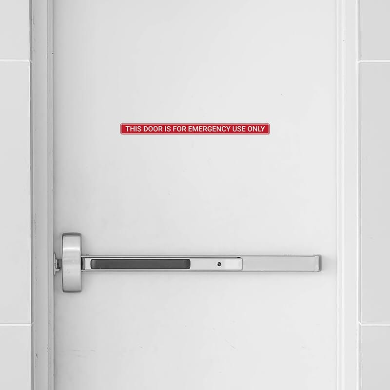 Engraved Sign Horizontal 1" x 14" above an exit
