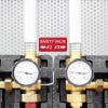 Engraved plastic sign for a safety valve label