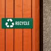Engraved plastic sign for recycling