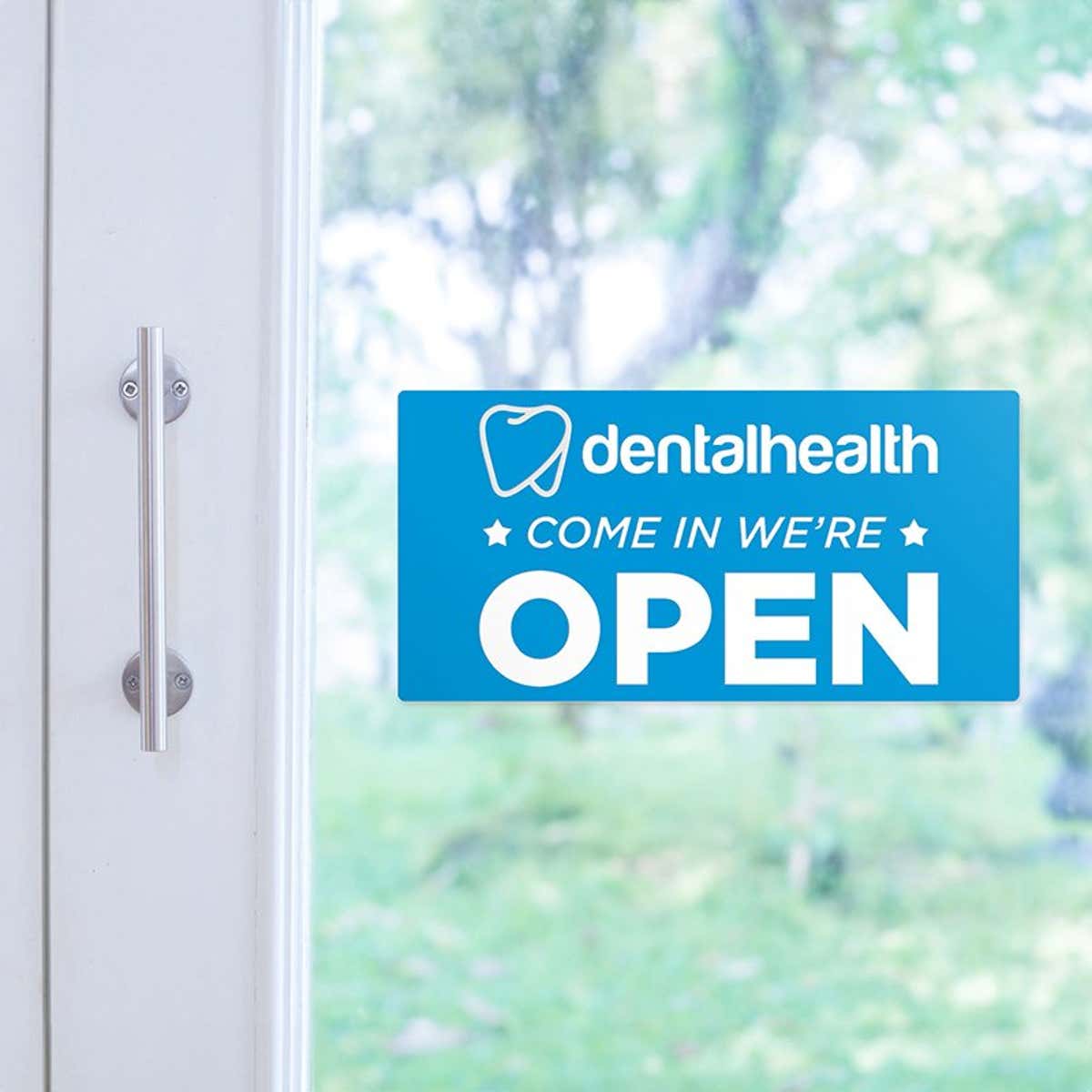 Engraved plastic sign for a dentist office