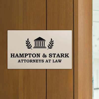 Plastic Engraved 6" x 10" Horizontal Sign - alternate view