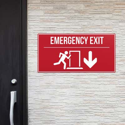 Plastic Engraved 6" x 12" Horizontal Sign - alternate view