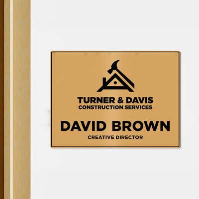 Plastic Engraved 6" x 8" Horizontal Sign - alternate view