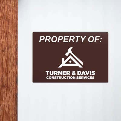 Plastic Engraved 8" x 12" Horizontal Sign - alternate view
