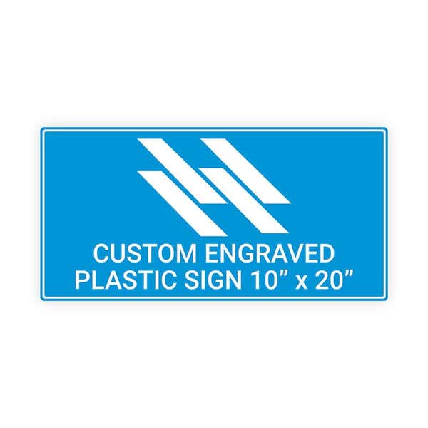 Plastic Engraved 10" x 20" Horizontal Sign