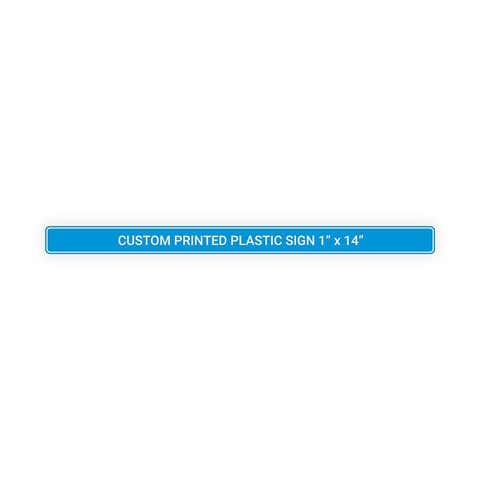 Plastic Engraved 1" x 14" Horizontal Sign