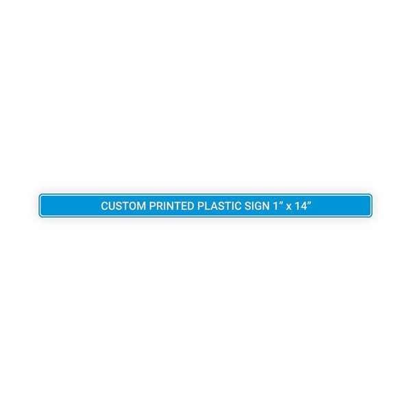 Plastic Engraved 1" x 14" Horizontal Sign
