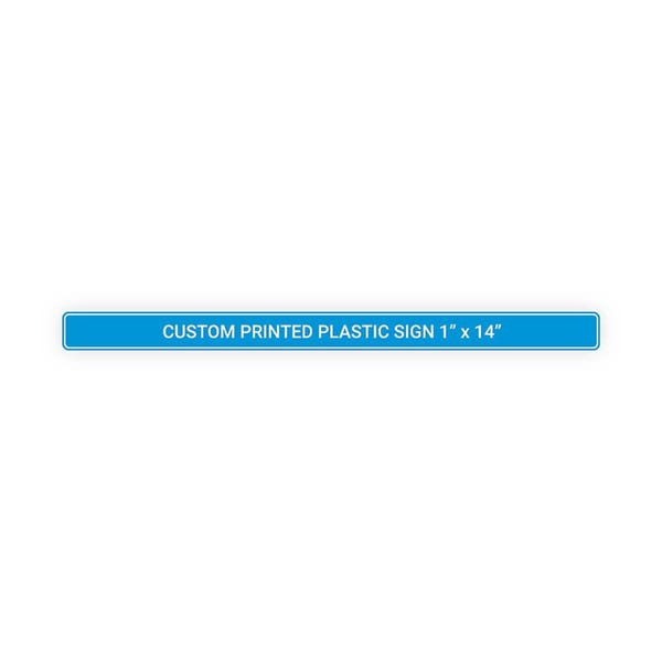 Plastic Engraved 1" x 14" Horizontal Sign