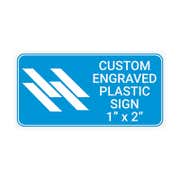 Plastic Engraved 1" x 2" Horizontal Sign