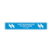 Plastic Engraved 1" x 6" Horizontal Sign