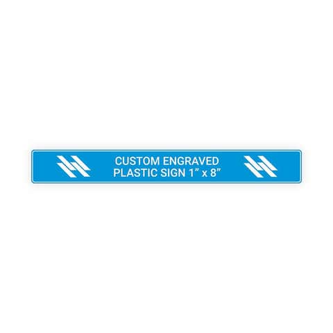 Plastic Engraved 1" x 8" Horizontal Sign