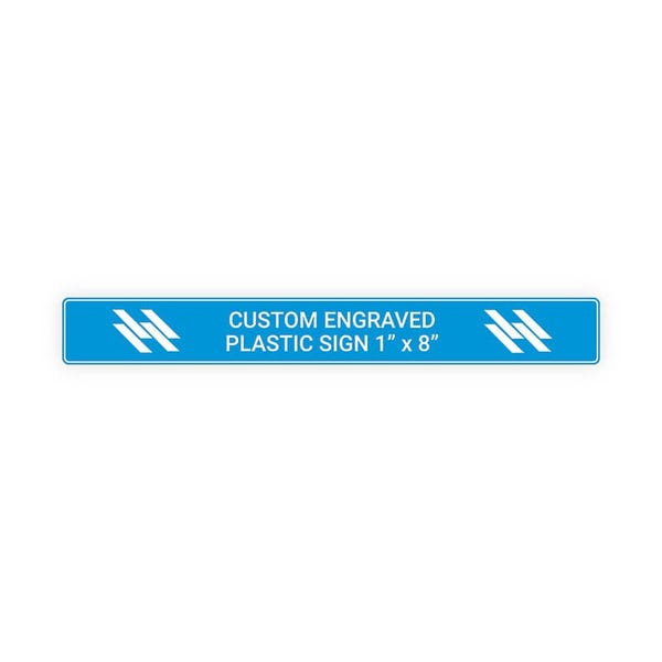Plastic Engraved 1" x 8" Horizontal Sign