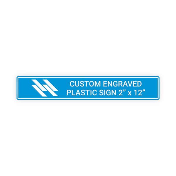 Plastic Engraved 2" x 12" Horizontal Sign