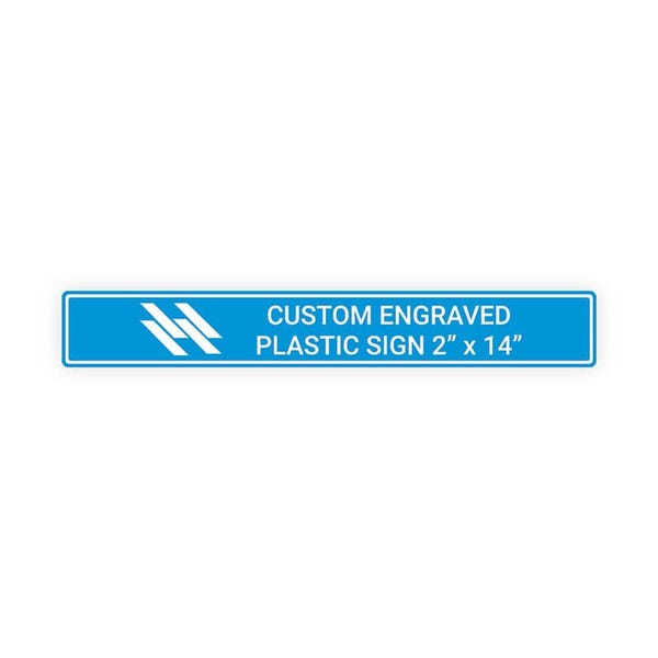 Plastic Engraved 2" x 14" Horizontal Sign