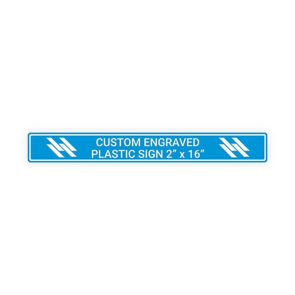 Plastic Engraved 2" x 16" Horizontal Sign