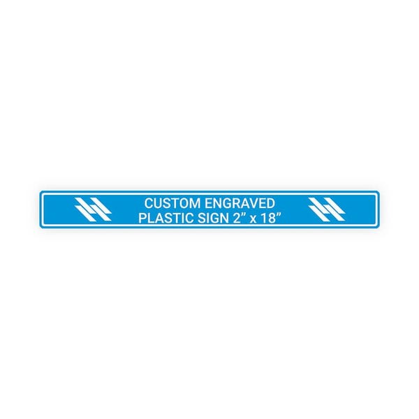 Plastic Engraved 2" x 18" Horizontal Sign