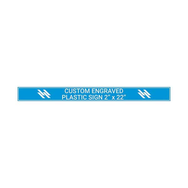 Plastic Engraved 2" x 22" Horizontal Sign