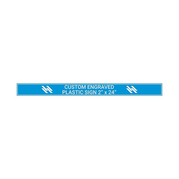 Plastic Engraved 2" x 24" Horizontal Sign