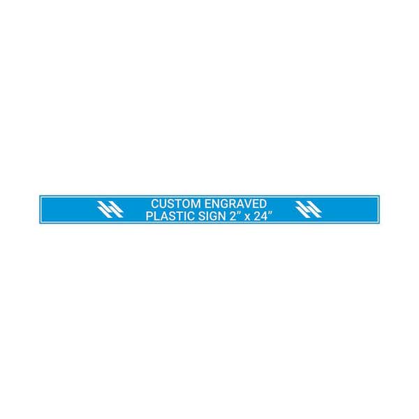 Plastic Engraved 2" x 24" Horizontal Sign