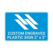 Plastic Engraved 2" x 3" Horizontal Sign