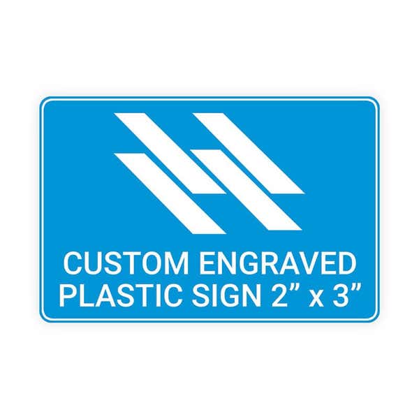 Plastic Engraved 2" x 3" Horizontal Sign