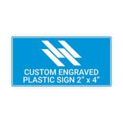 2" x 4" Custom Engraved Plastic Sign Indoor/Outdoor Horizontal