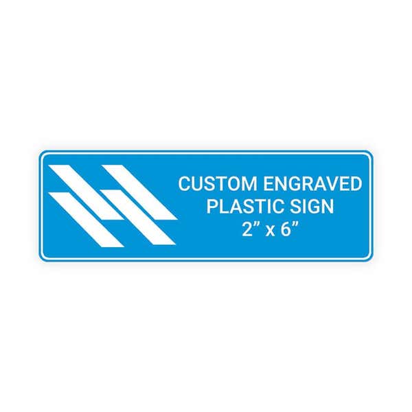 Plastic Engraved 2" x 6" Horizontal Sign