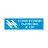 Engraved Plastic Sign Horizontal 3" x 10"