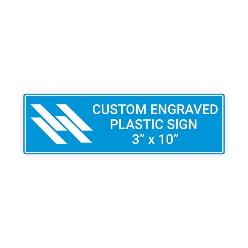 Engraved Plastic Sign Horizontal 3" x 10"