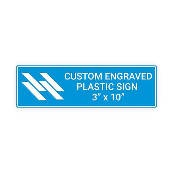 Plastic Engraved 3" x 10" Horizontal Sign