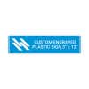 Engraved Plastic Sign Horizontal 3" x 12"
