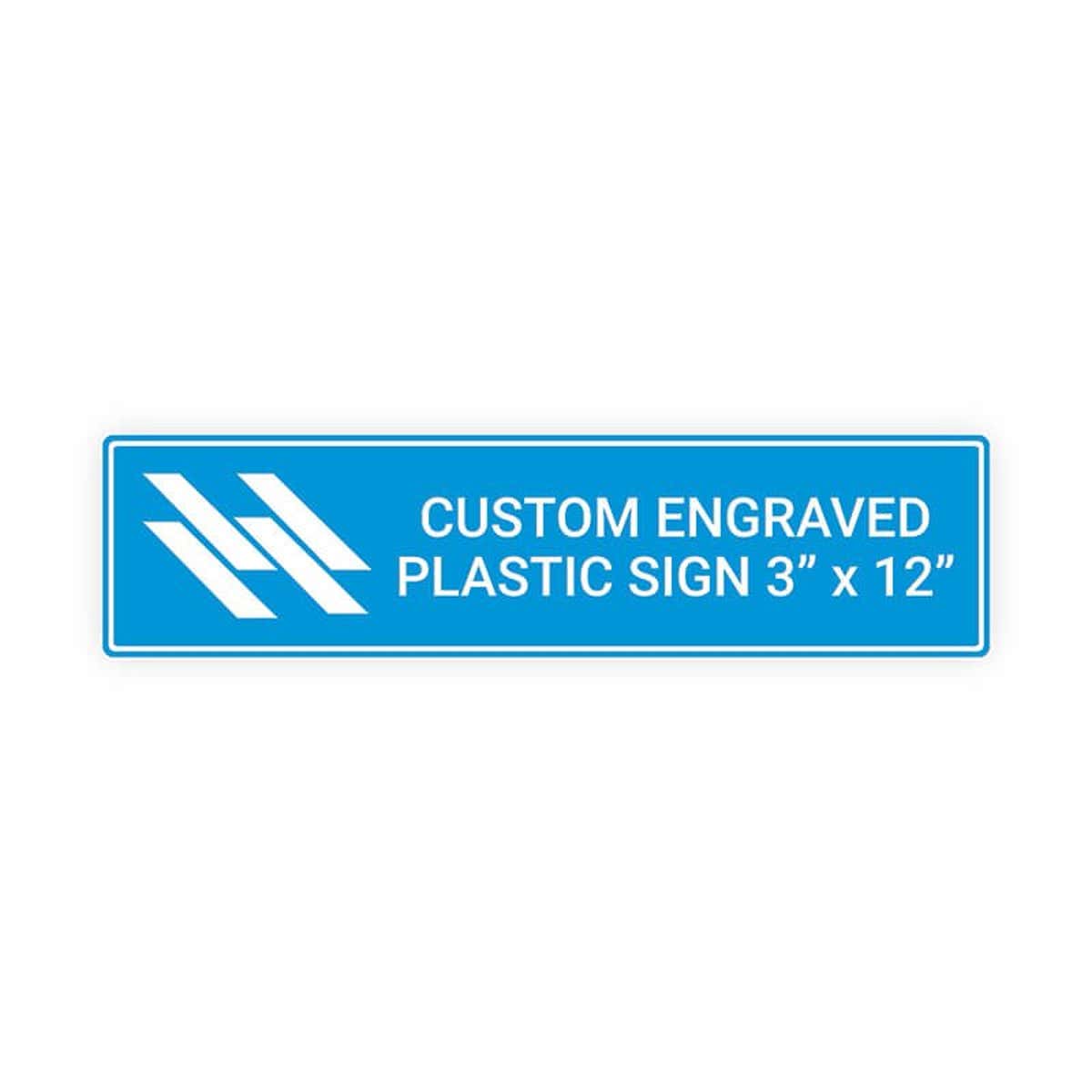 Engraved Plastic Sign Horizontal 3" x 12"
