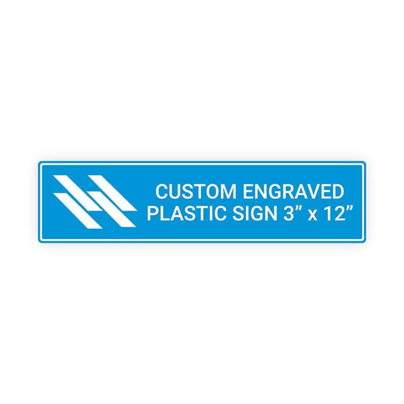 Engraved Plastic Sign Horizontal 3" x 12"