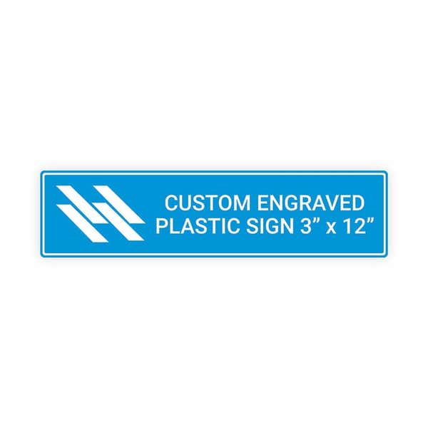 Plastic Engraved 3" x 12" Horizontal Sign