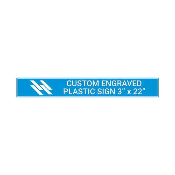 Plastic Engraved 3" x 22" Horizontal Sign