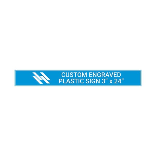 Plastic Engraved 3" x 24" Horizontal Sign
