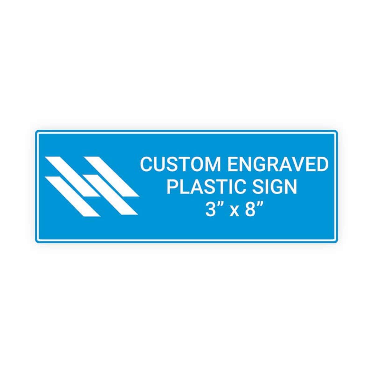 Engraved Plastic Sign Horizontal 3" x 8"