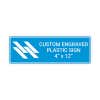 Engraved Plastic Sign Horizontal 4" x 12"