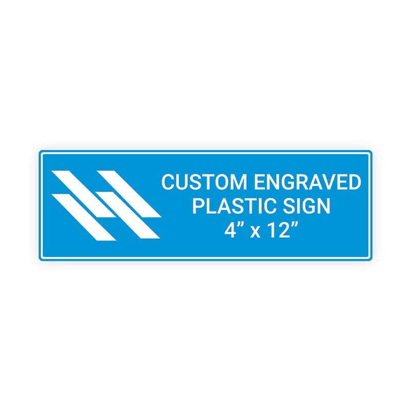 Engraved Plastic Sign Horizontal 4" x 12"