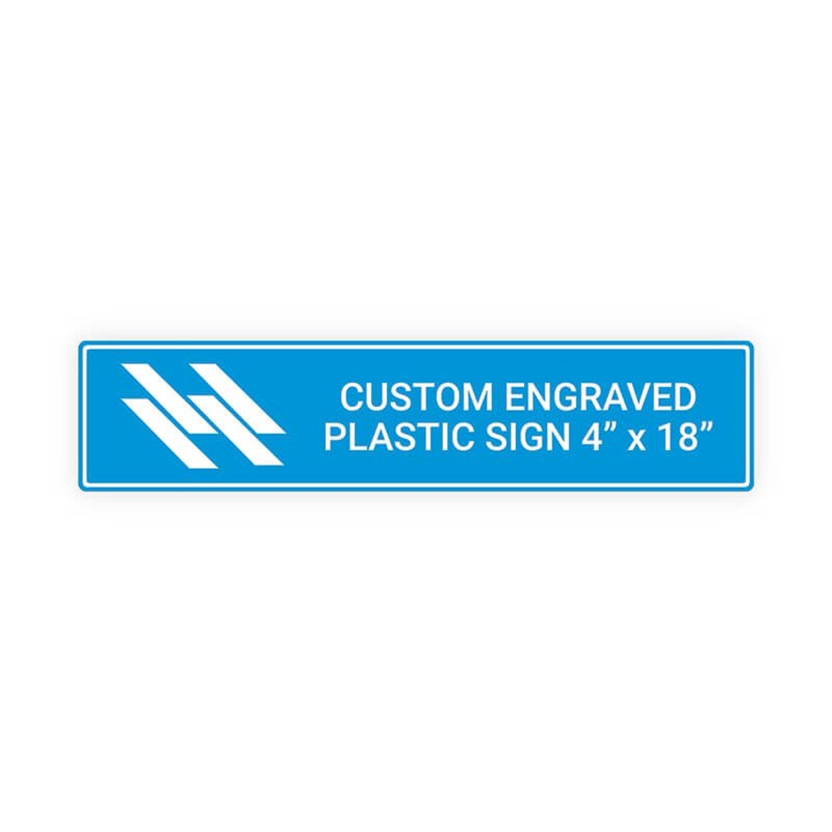 Engraved Plastic Sign Horizontal 4" x 18"