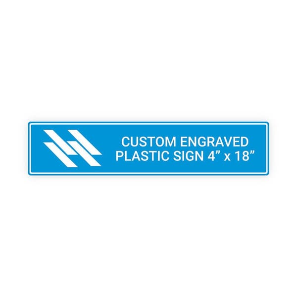 Plastic Engraved 4" x 18" Horizontal Sign