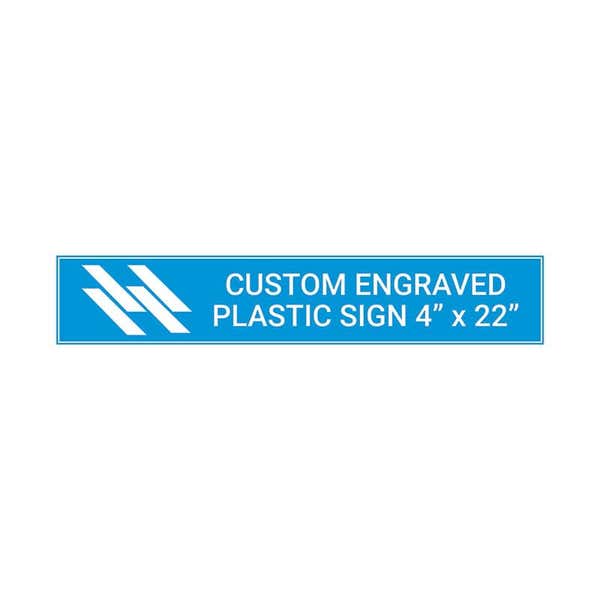 Plastic Engraved 4" x 22" Horizontal Sign