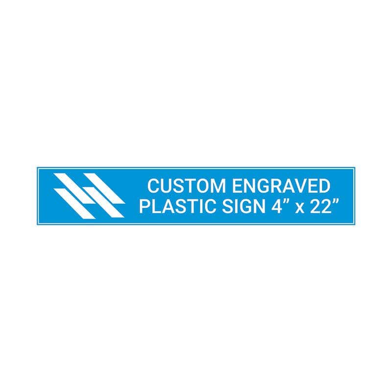 Plastic Engraved 4" x 22" Horizontal Sign