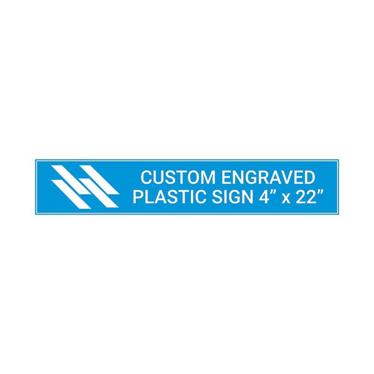 Plastic Engraved 4" x 22" Horizontal Sign