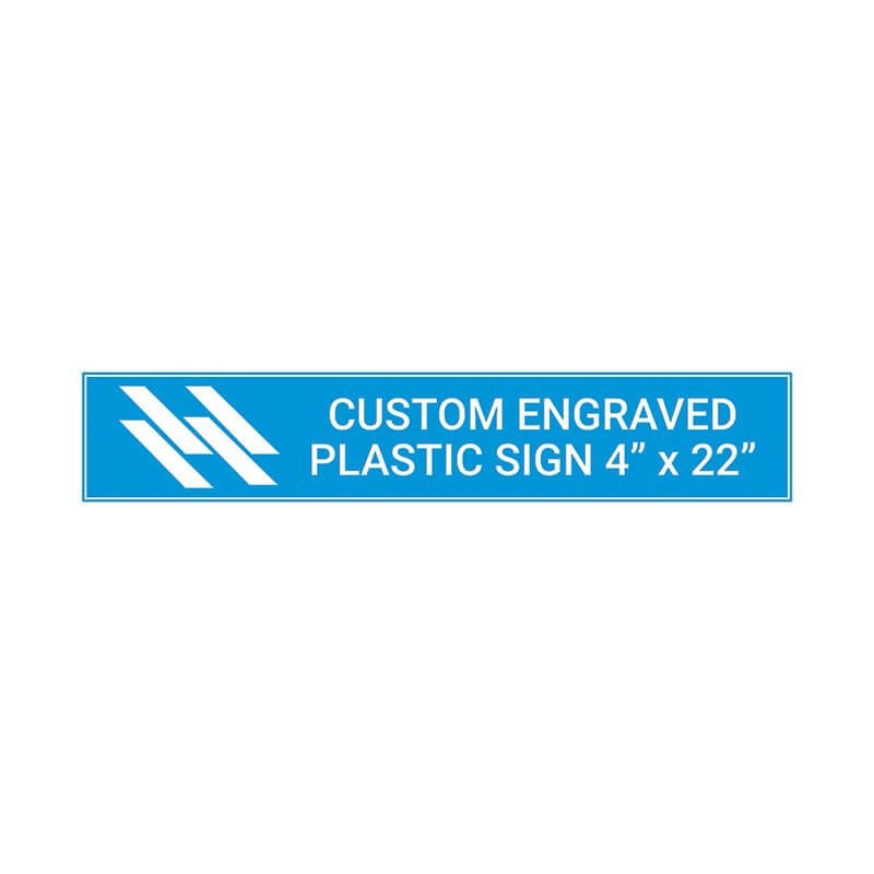 Plastic Engraved 4" x 22" Horizontal Sign
