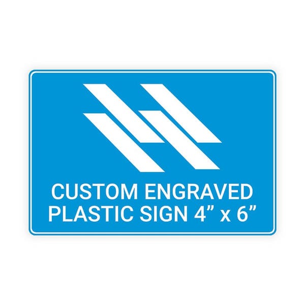 Plastic Engraved 4" x 6" Horizontal Sign