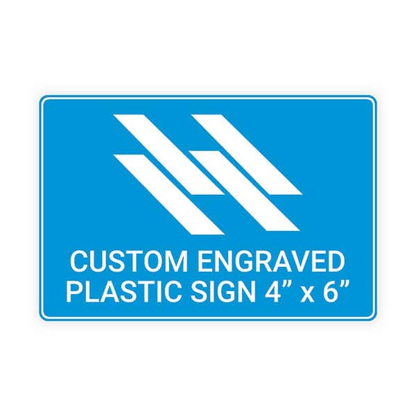 Plastic Engraved 4" x 6" Horizontal Sign