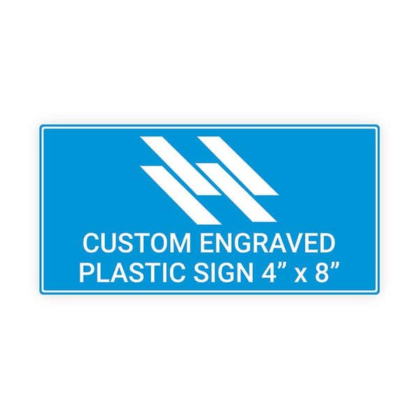 Plastic Engraved 4" x 8" Horizontal Sign
