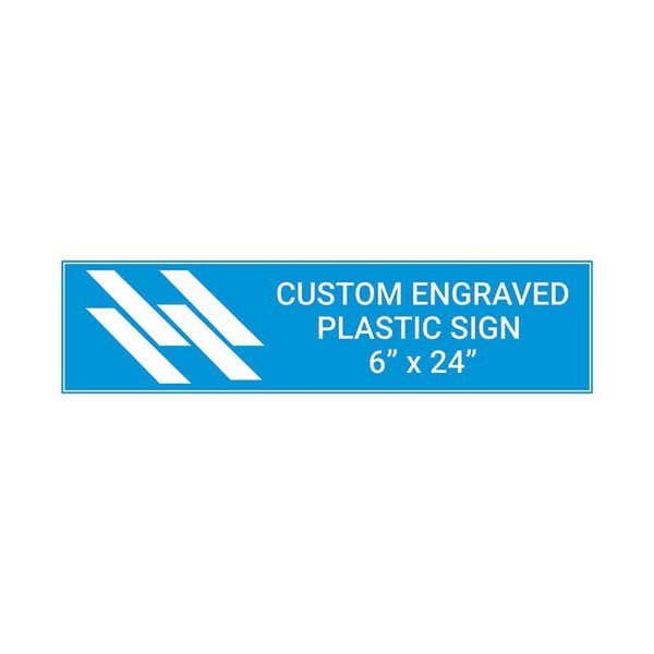 Plastic Engraved 6" x 24" Horizontal Sign