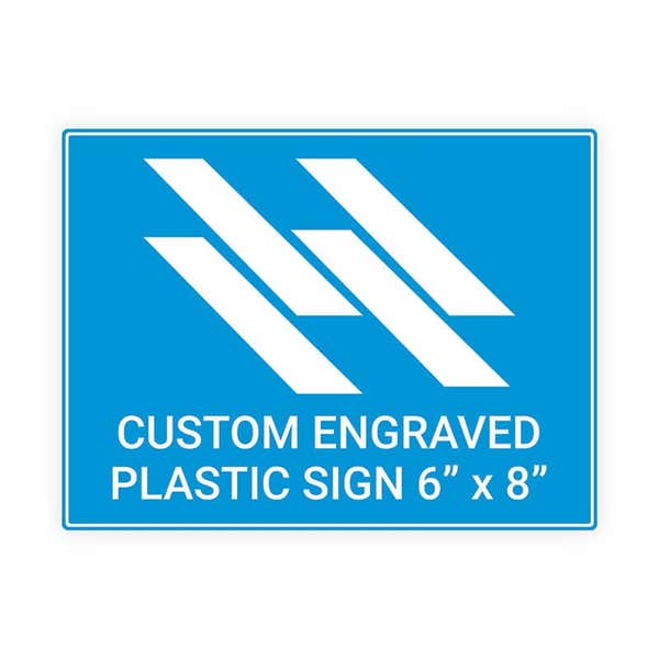 Plastic Engraved 6" x 8" Horizontal Sign